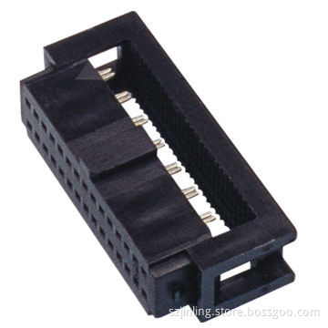 1.27*2.54mm IDC socket connector with strain relief, solder type